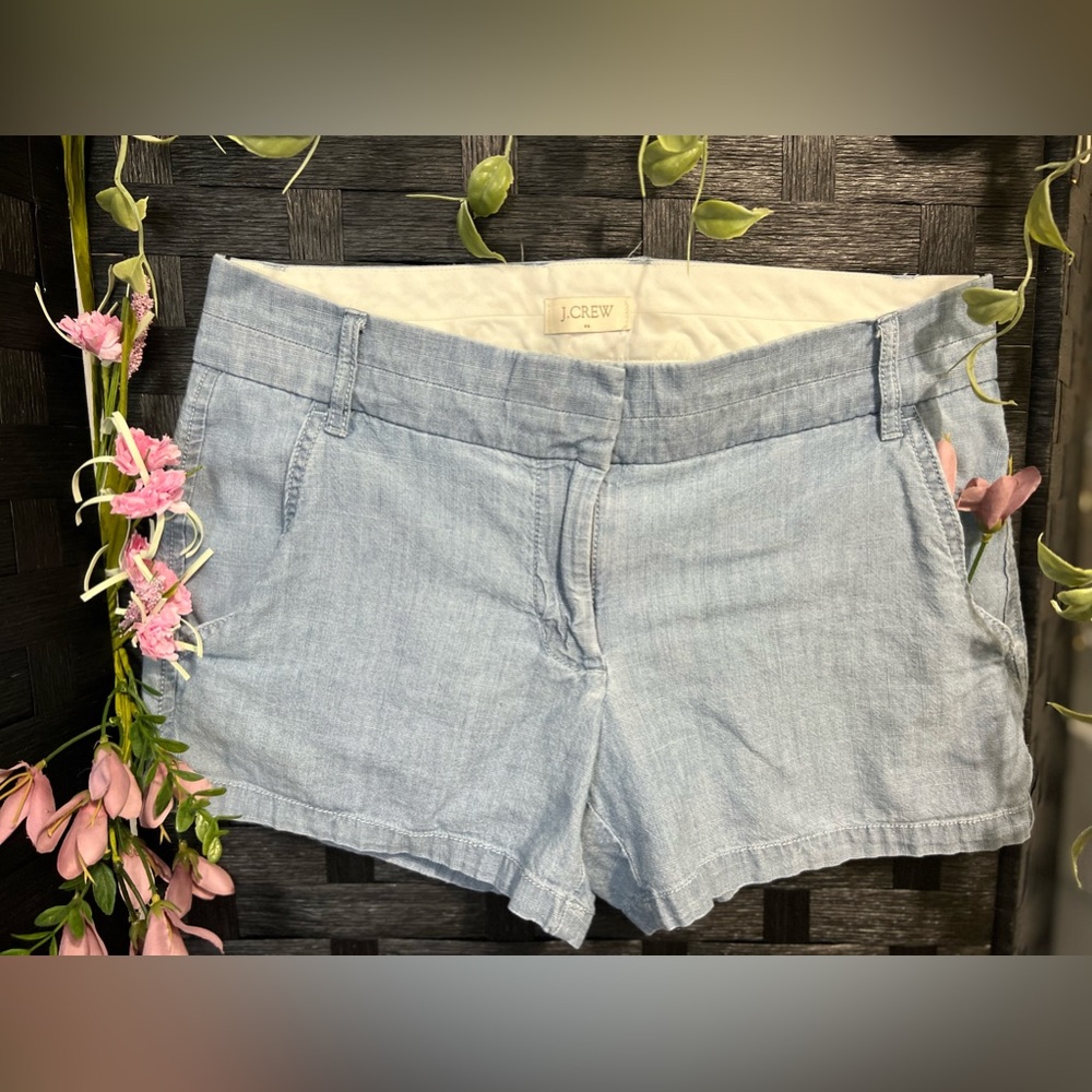 SOLD J. Crew Cloth Shorts Light Blue Size 0
